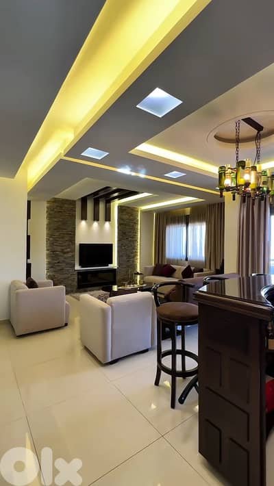 aoukar luxurious duplex decorated 150 sqm+ 300 sqm roof sea view #6627