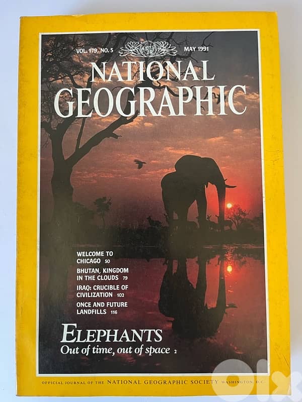 National Geographic Magazine May 1991 - Elephants 0