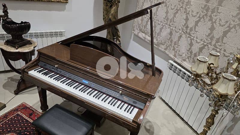 Digital Baby Grand Piano Brown colour like new 1