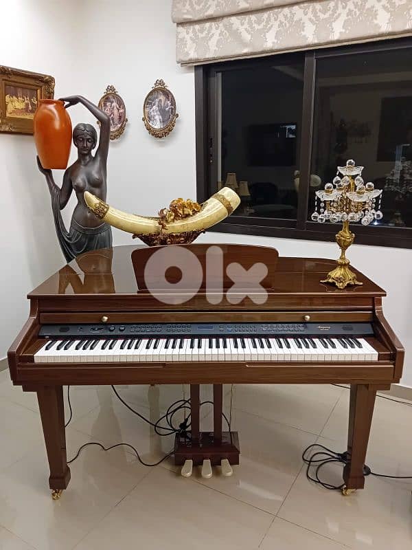 Digital Baby Grand Piano Brown colour like new 4