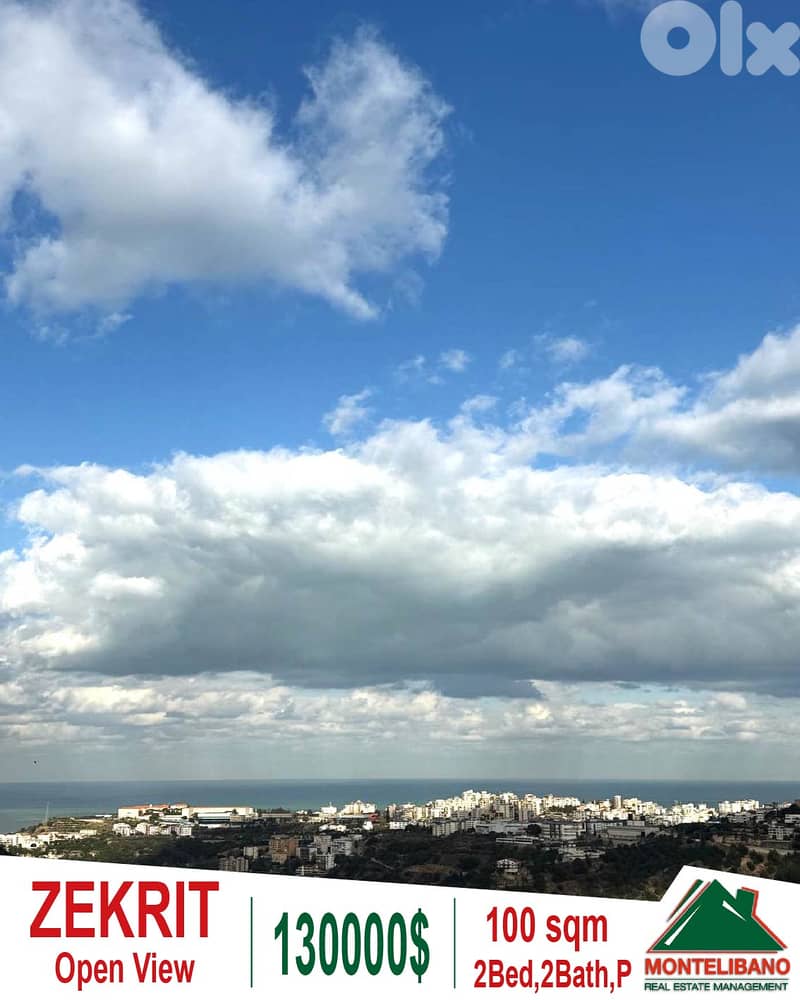 Brand New 100 sqm Apartment For Sale in Zekrit with Open View 0