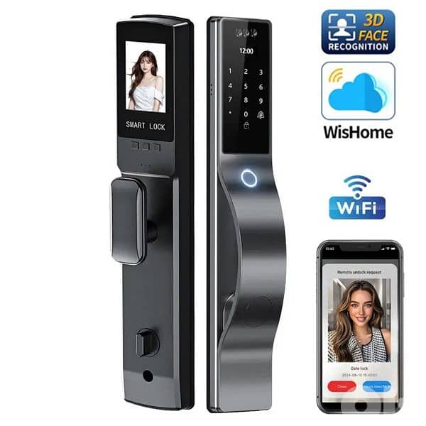 Smart Digital Door Lock 3D Face D-113 Recognition 0