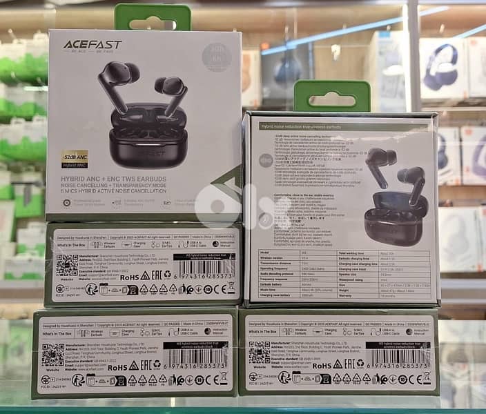 ACEFAST EARBUDS 6 MICS HYBRID ACTIVE NOISE CANCELLATION W5 0