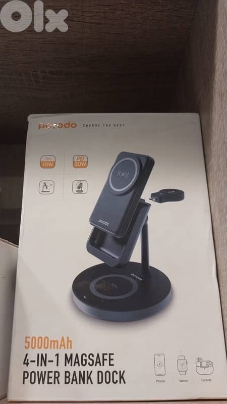 Porodo 4 in 1 magsafe power bank dock 5000mah 0