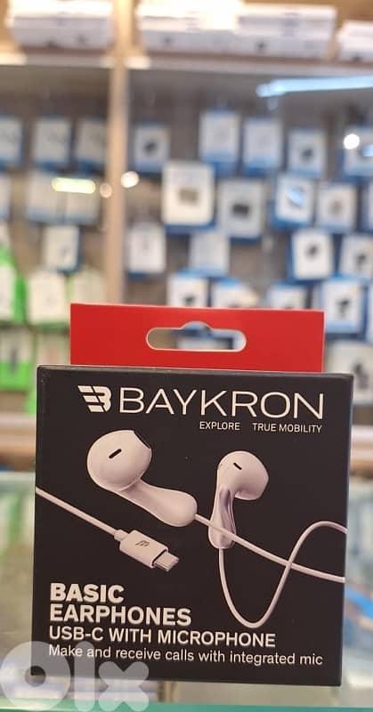BAYKRON BASIC EARPHONES USB-C WITH MICROPHONE 0
