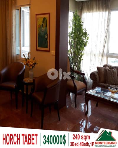 240 sqm Apartment For Sale in Horch Tabet (حرش تابت)