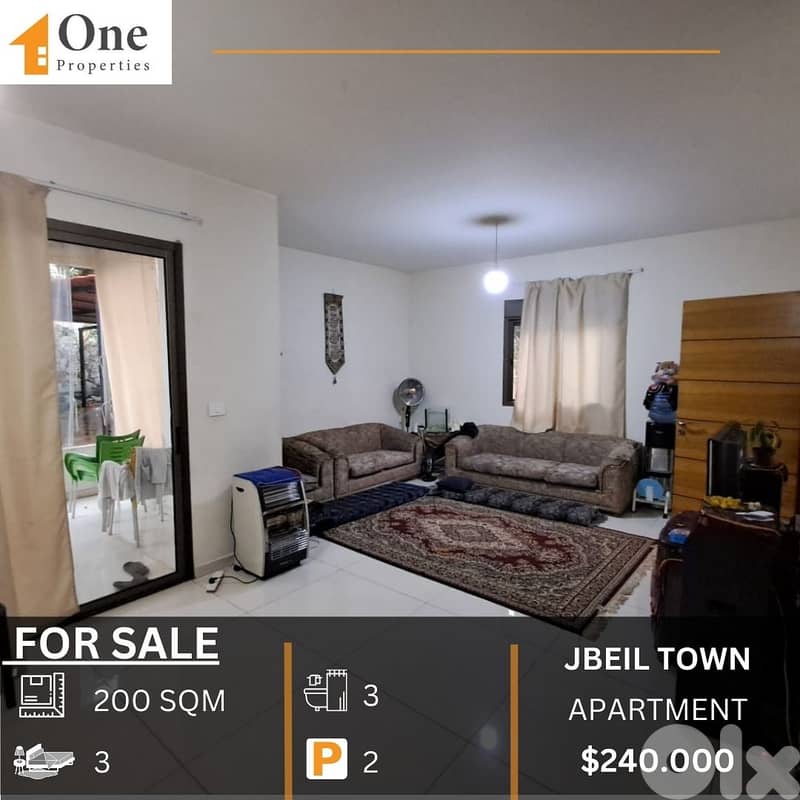 APARTMENT FOR SALE IN JBEIL TOWN 0