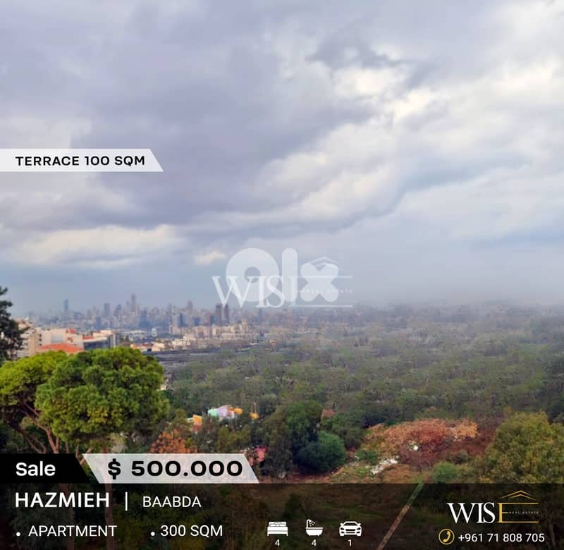 300 SQM Apartment for SALE in Hazmieh! 0