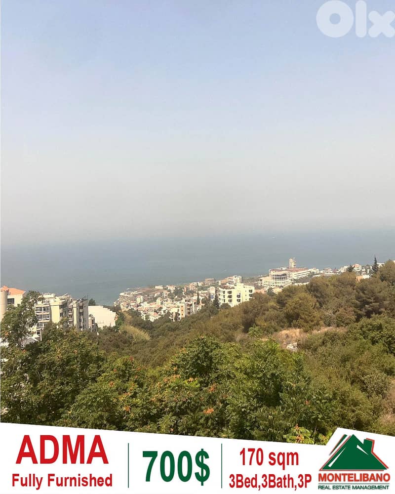 Fully Furnished 170 sqm Apartment For Rent in Adma with Open Sea View 0