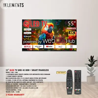 QLED KB ELEMENTS 55' Smart UHD HDR+ QLED KB ELEMENTS 55' Smart UHD HDR+
