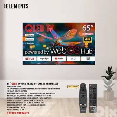 QLED KB ELEMENTS 65' Smart UHD HDR+ QLED KB ELEMENTS 65' Smart UHD HDR+