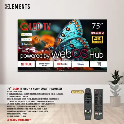 QLED KB ELEMENTS 75' Smart UHD HDR+ QLED KB ELEMENTS 75' Smart UHD HDR+