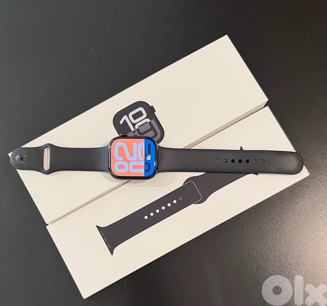 Apple Watch Series 10 46mm Jet Black Al Black SB M/L GPS 64 GB Storage 0
