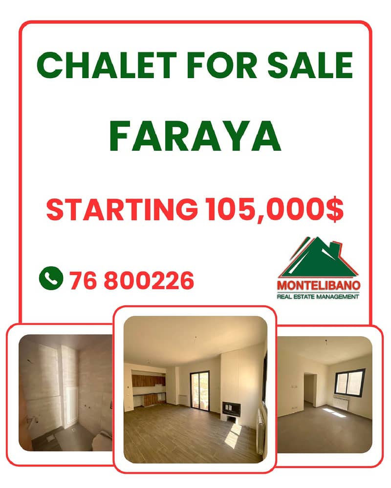 Brand New Chalet For Sale in Faraya with Terrace and View 0
