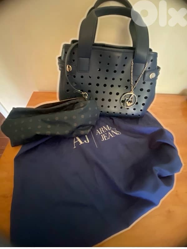 Navy Armani Handbag 0