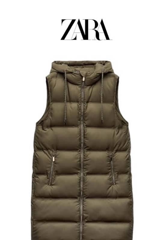 Zara long puffer vest 0