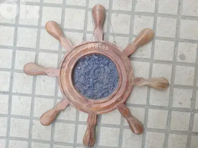 دركسيون باخرة خشب ديكور حجم 40 سنتم