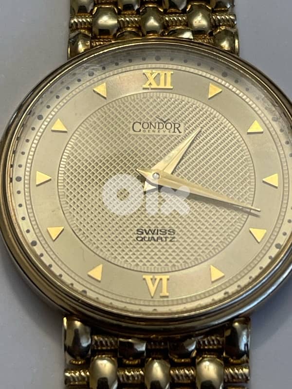 14k solid gold Condor men’s watch made in Italy 43.3 grams 0