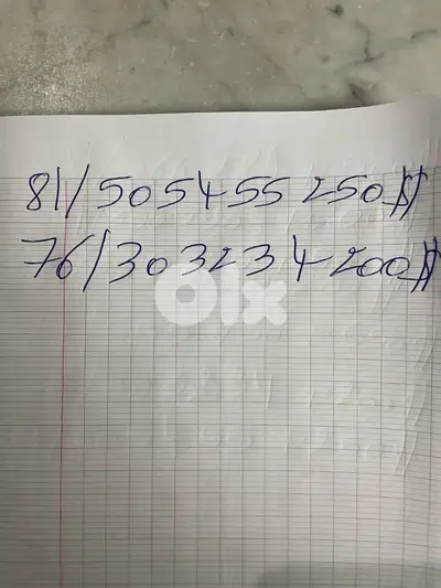 اعلان بيع ارقام تشريج الفا