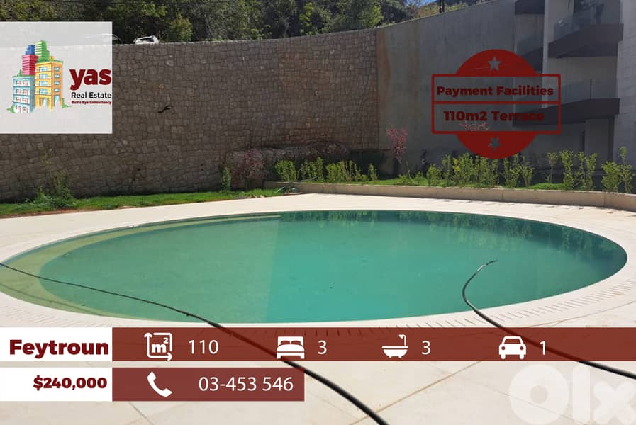 Feytroun 110m2 + 110m2 Terrace | New Apartment | Prime Location | DA | 0