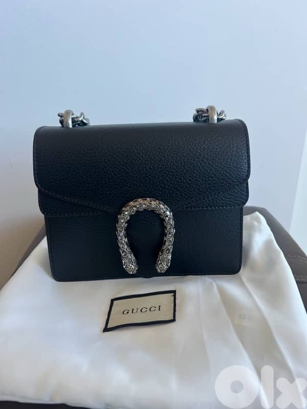 Gucci dionysus black genuine leather mini bag brand new (not used) 0