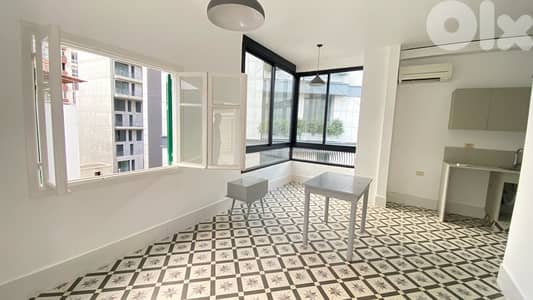 Atelier artistic or rooftop apart with large terrace mar mikhael