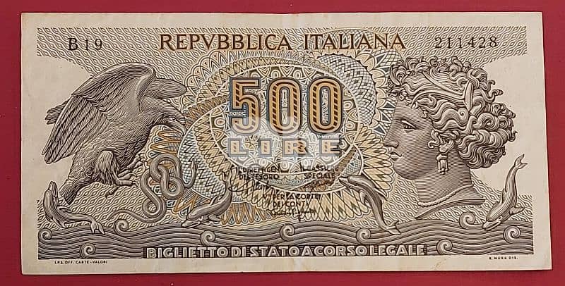 Italy 500 Lire "Aretusa Type" 1967 0
