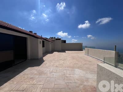Roof Apartment for Sale in Bharsaf – 240 sqm - Sea and Mountain View