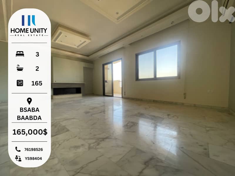 apartment for sale in baabda/bsaba 0