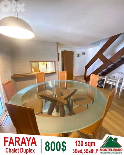Fully Furnished 130sqm Chalet Duplex ForRent in Faraya(فاريا)+OpenView