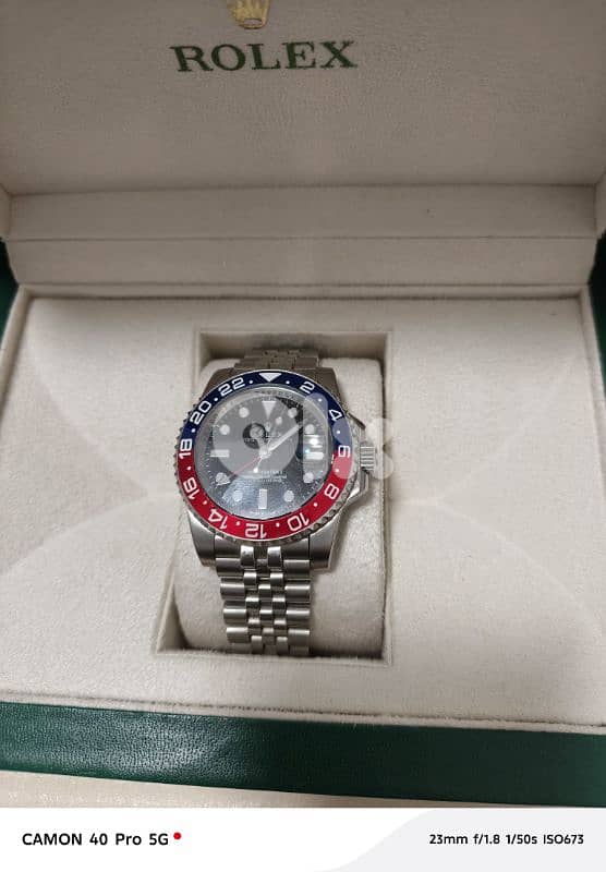 copy 5 A  Rolex GMT master 2 pepsi with box and papers 0