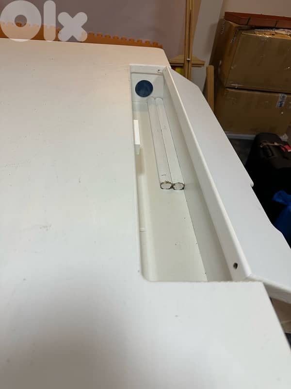 White wooden desks (tables) for students (no chairs) - طاولة مكتب 2
