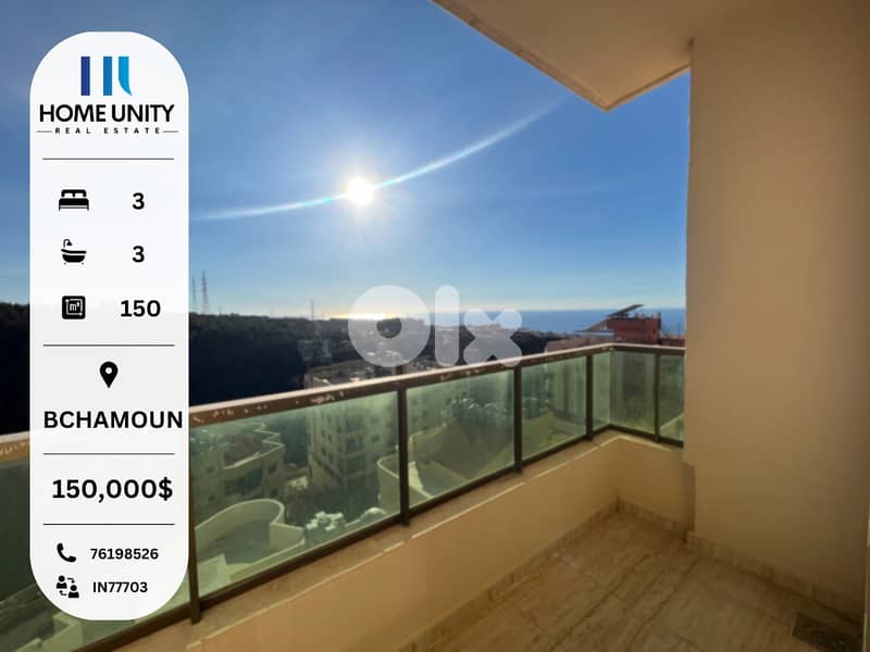 brand new apartment for sale in bchamoun - sea view 0