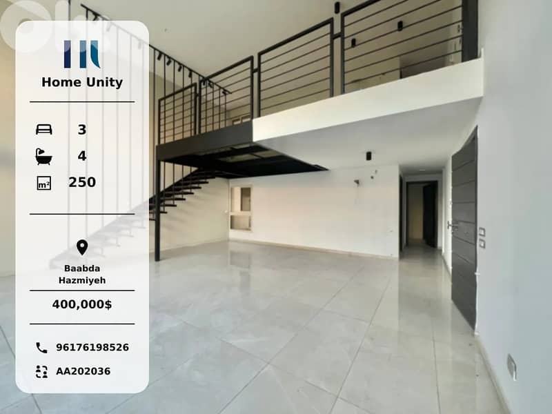 brand new duplex for sale in hazmieh - mar takla 0