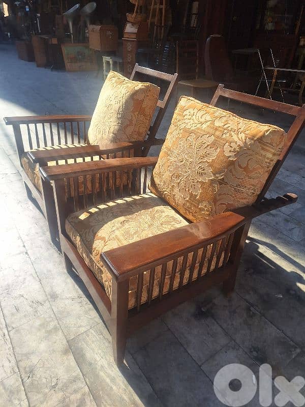 chaise morise كنب فوتوي شازموريس ضهر متحرك اصلي قديم 1