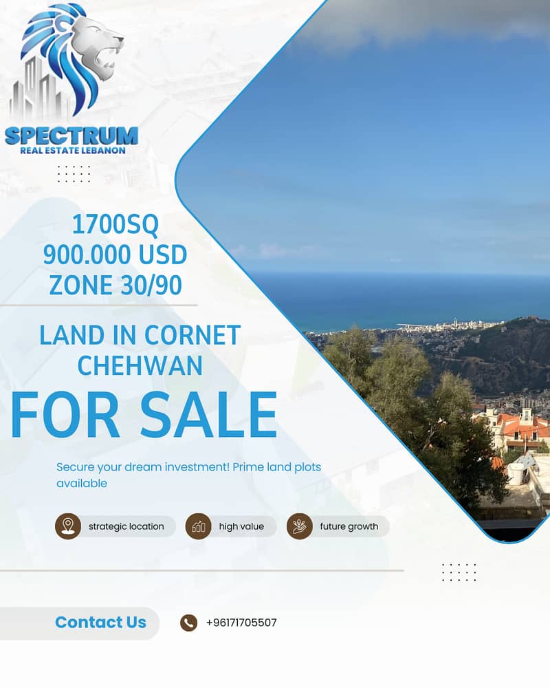1700Sq LAND FOR SALE IN CORNET CHEHWAN PRIME, ZONE 30/90, (CH-159) 0