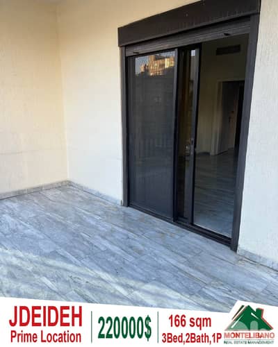 Prime Location 166 sqm Apartment For Sale in Jdeideh(جديدة)+ Open View