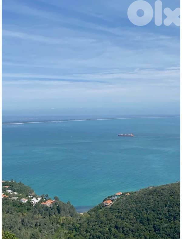 Unique land Rabieh residential for villa with beautiful sea view 0