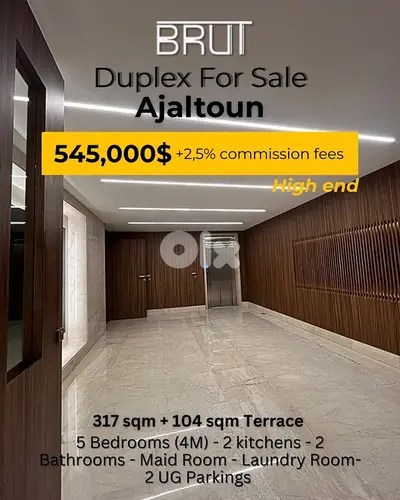 high End Brand new 352 sqm Duplex for sale in Ajaltoun high End Brand new 352 sqm Duplex for sale in Ajaltoun