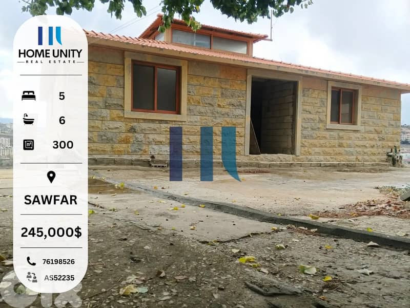 300 sqm house for sale in sawfar on 500 sqm land 0