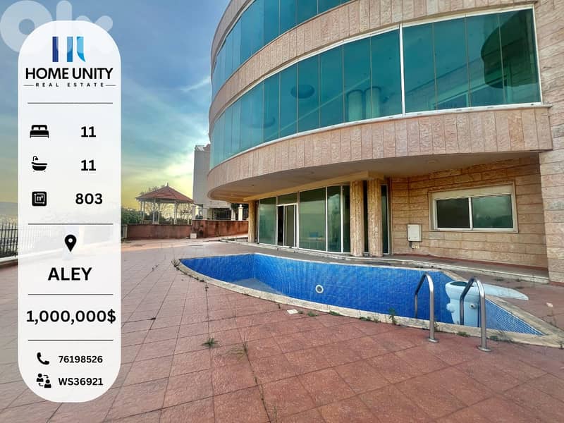 spacious triplex villa for sale in aley town - mountain view 0