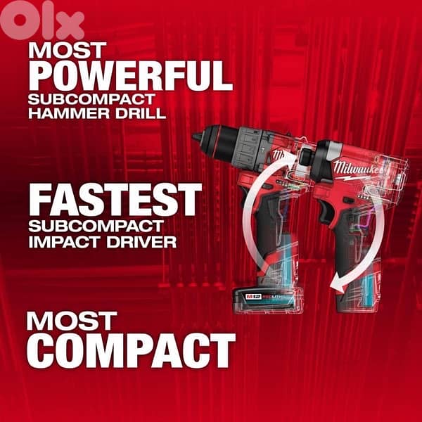 The MILWAUKEE M12 FUEL 2-Tool Combo Kit (used for couple of hours) 2