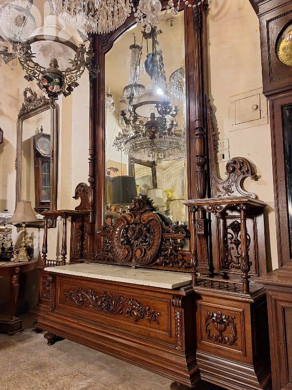 antique large french console mirror gardinier 0