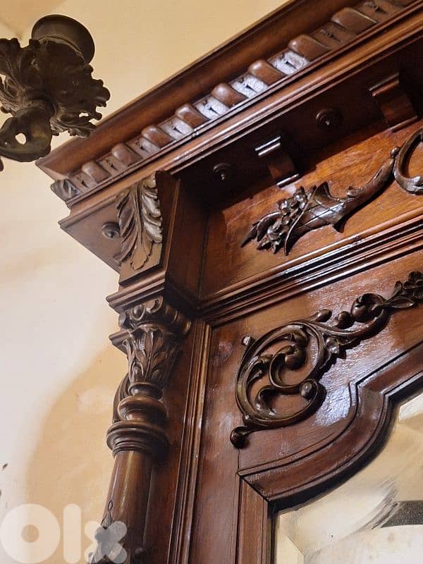 antique large french console mirror gardinier 8