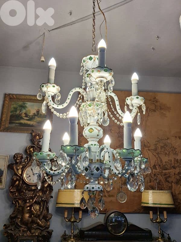 bohemian original stamped large czech chandelier 1
