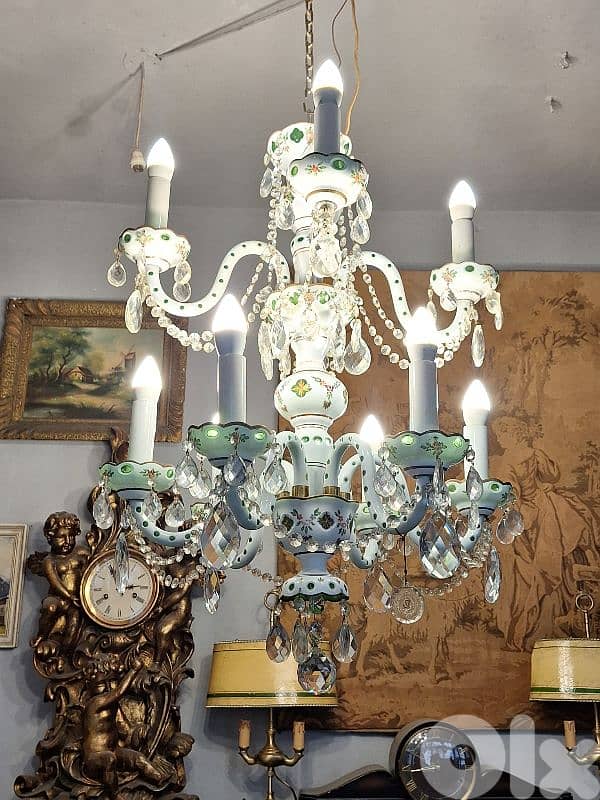 bohemian original stamped large czech chandelier 3