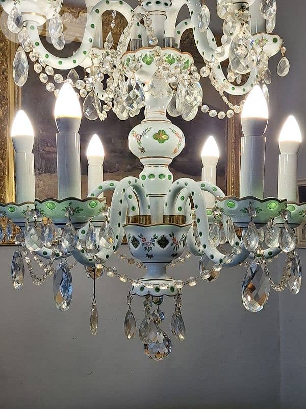 bohemian original stamped large czech chandelier 5