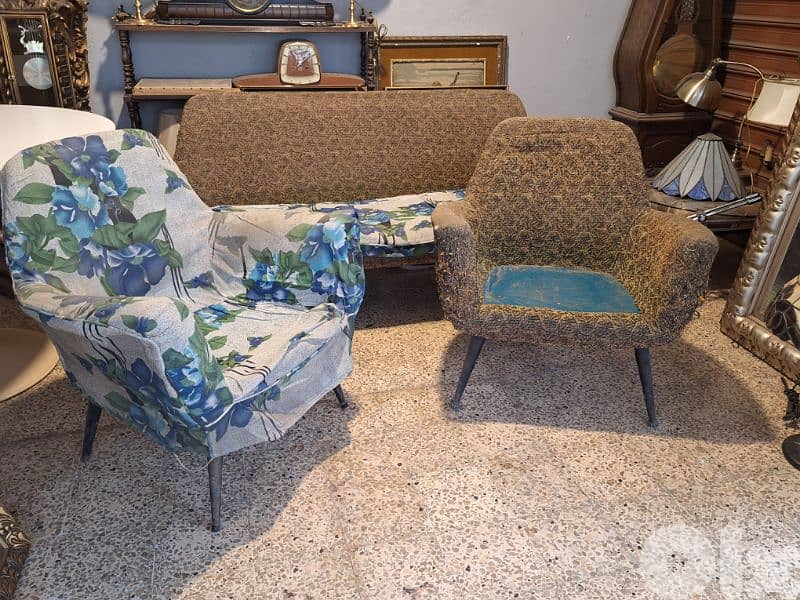 vintage 1970 salon 3 pieces 0