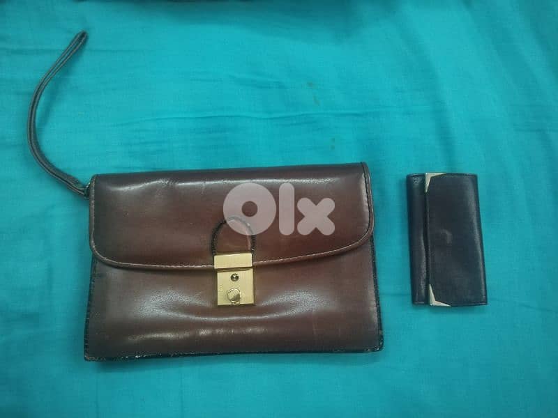 vintage genuine leather hand and key pouch 0
