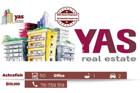 Achrafieh 50m2 | Office | Need Renovation | PAYMENT FACILITIES | AA/AC